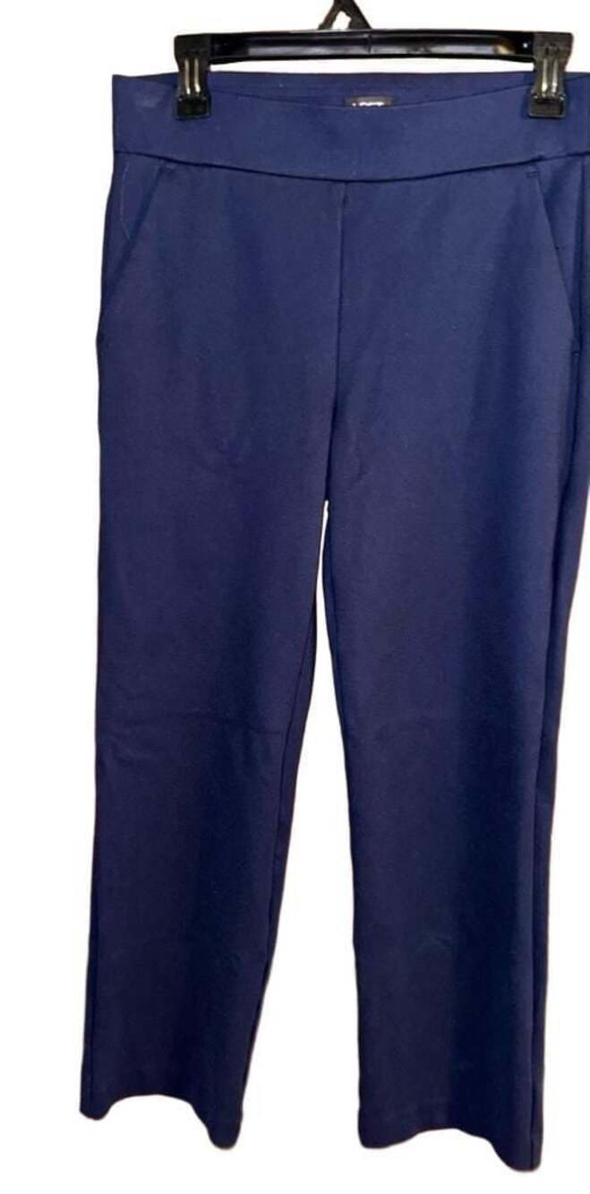 LOFT Women Navy Blue Pull-On Ponte Work Pants Size M